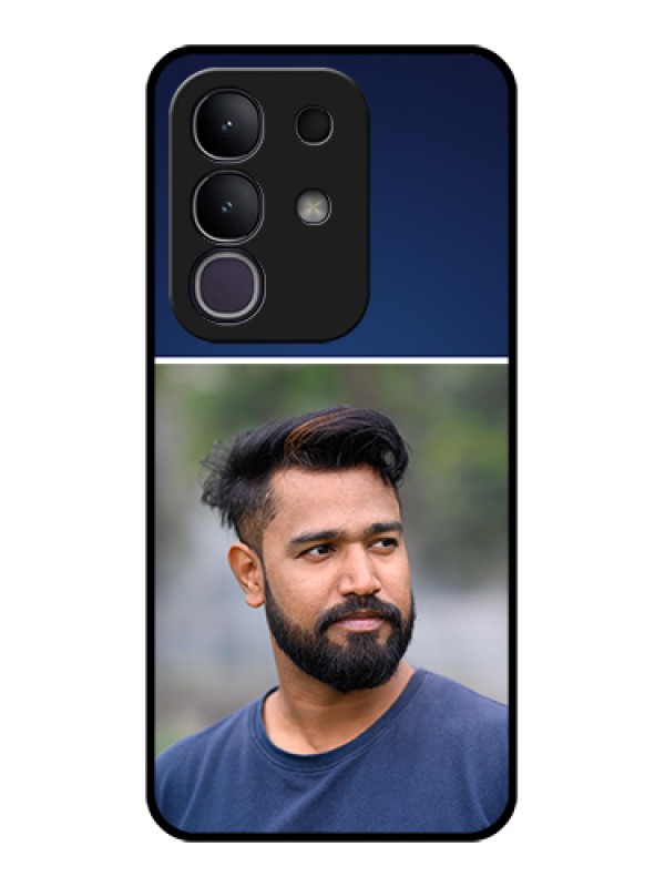 Custom Vivo Y31 Pro 5G Custom Glass Phone Case - Simple Royal Blue Design