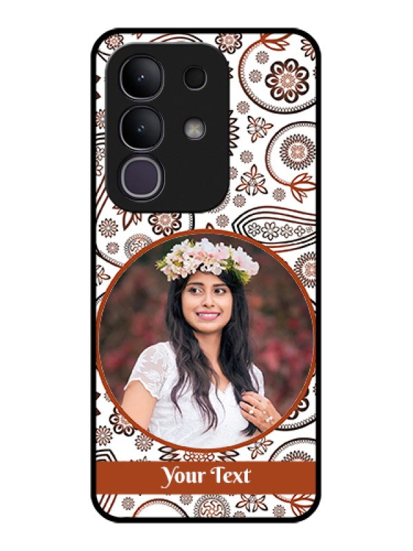 Custom Vivo Y31 Pro 5G Custom Glass Phone Case - Abstract Flower Design