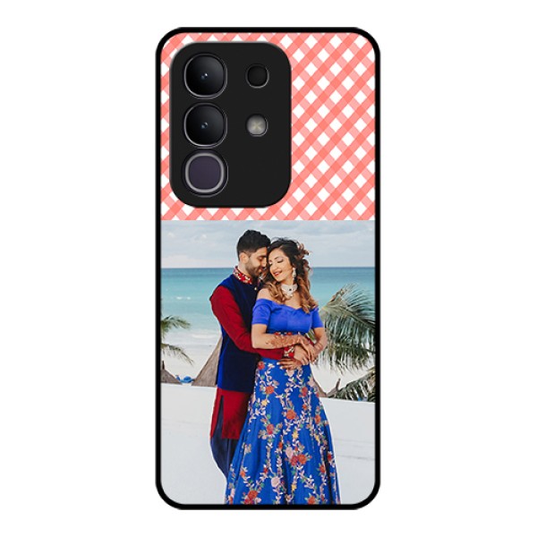Vivo Y31 Pro 5G Custom Glass Phone Case - Pink Pattern Design