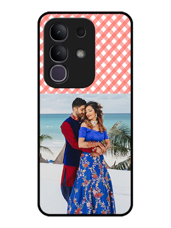 Custom Vivo Y31 Pro 5G Custom Glass Phone Case - Pink Pattern Design