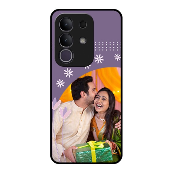 Vivo Y31 Pro 5G Custom Glass Phone Case - Lavender Flowers Design Vivo Y31 Pro 5G Custom Glass Phone Case - Lavender Flowers Design