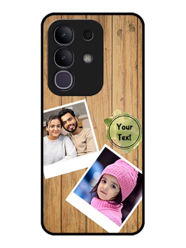 Custom Vivo Y31 Pro 5G Custom Glass Phone Case - Wooden Texture Design