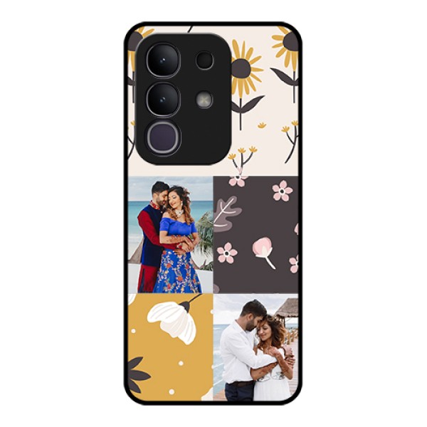 Vivo Y31 Pro 5G Custom Glass Phone Case - 3 Images With Floral Design Vivo Y31 Pro 5G Custom Glass Phone Case - 3 Images With Floral Design