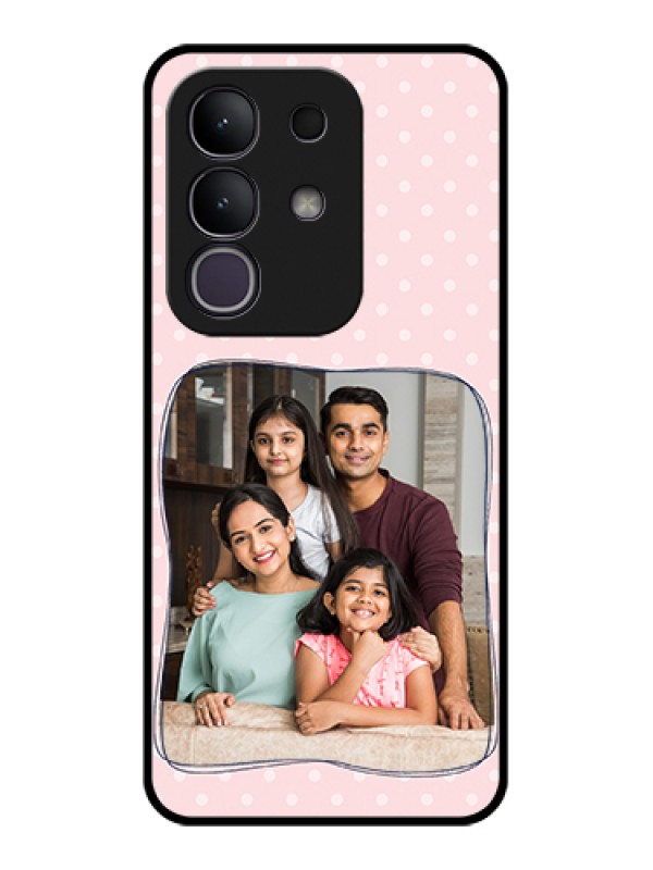 Custom Vivo Y31 Pro 5G Custom Glass Phone Case - Family With Dots Design