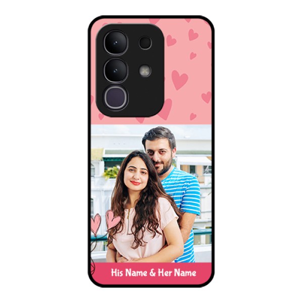 Vivo Y31 Pro 5G Custom Glass Phone Case - Love Design Peach Color Vivo Y31 Pro 5G Custom Glass Phone Case - Love Design Peach Color