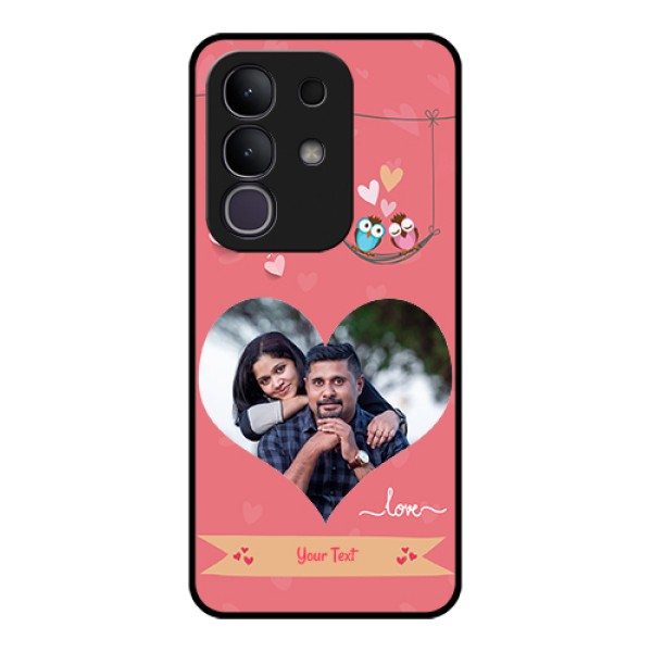 Vivo Y31 Pro 5G Custom Glass Phone Case - Peach Color Love Design Vivo Y31 Pro 5G Custom Glass Phone Case - Peach Color Love Design