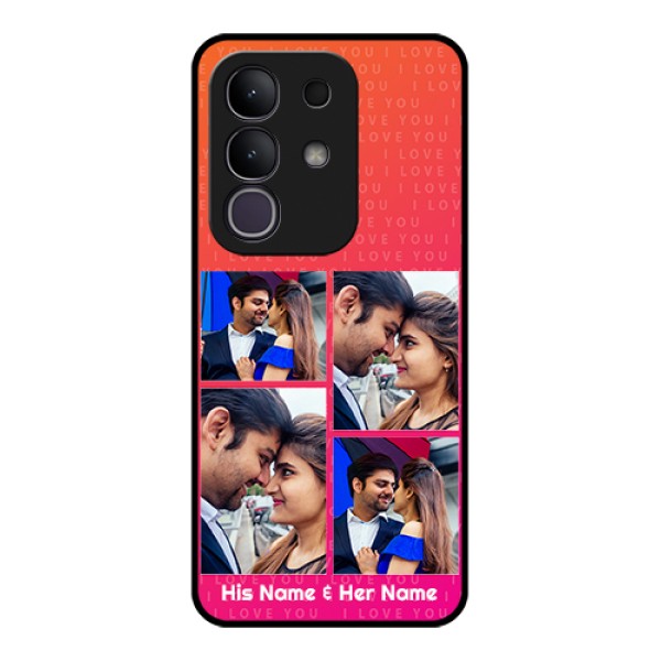 Vivo Y31 Pro 5G Custom Glass Phone Case - I Love You Pink Design