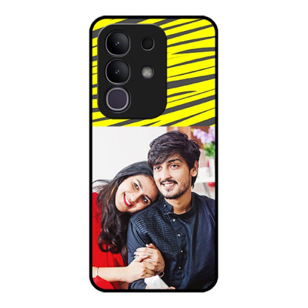 Vivo Y31 Pro 5G Custom Glass Phone Case - Yellow Abstract Design