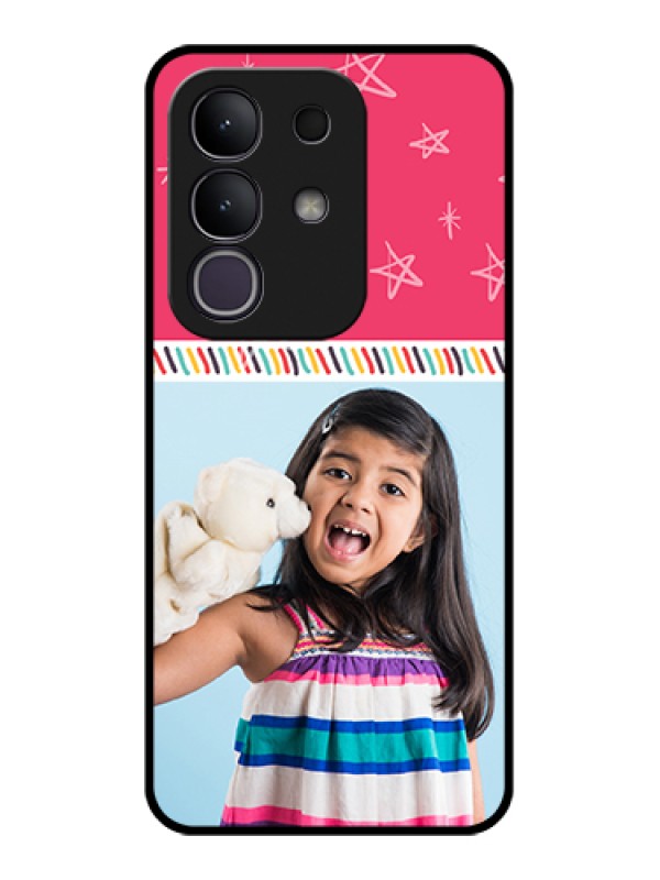 Custom Vivo Y31 Pro 5G Custom Glass Phone Case - Line Art Design