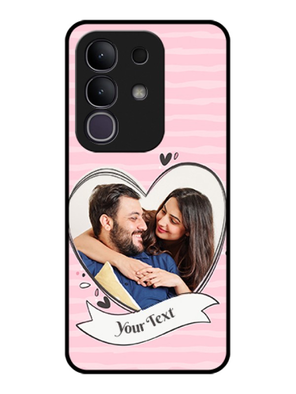 Custom Vivo Y31 Pro 5G Custom Glass Phone Case - Vintage Heart Design