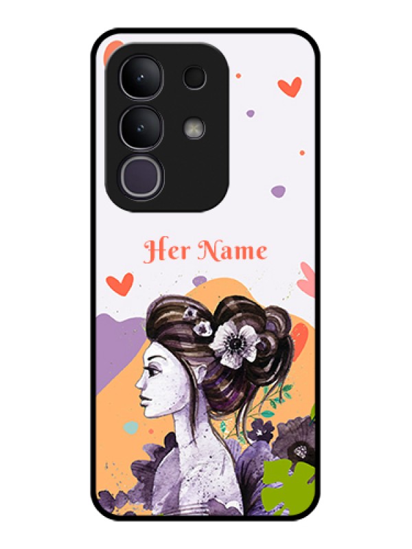 Custom Vivo Y31 Pro 5G Custom Glass Phone Case - Woman And Nature Design