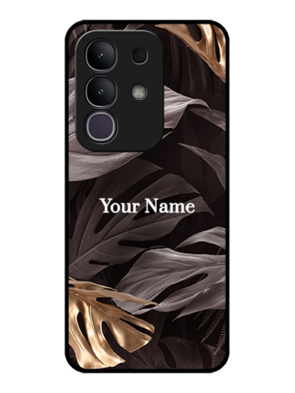 Custom Vivo Y31 Pro 5G Custom Glass Phone Case - Wild Leaves Digital Paint Design