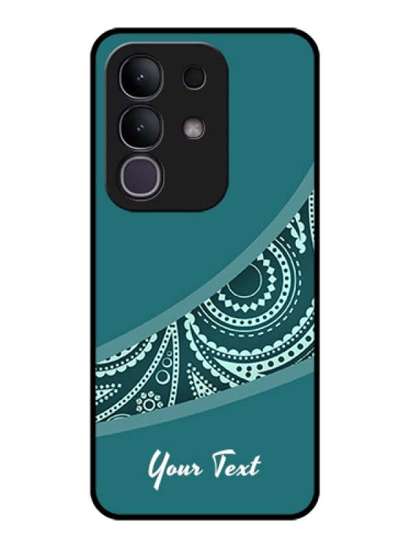 Custom Vivo Y31 Pro 5G Custom Glass Phone Case - Semi Visible Floral Design