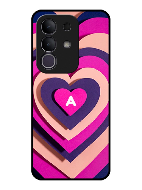 Custom Vivo Y31 Pro 5G Custom Glass Phone Case - Cute Heart Pattern Design