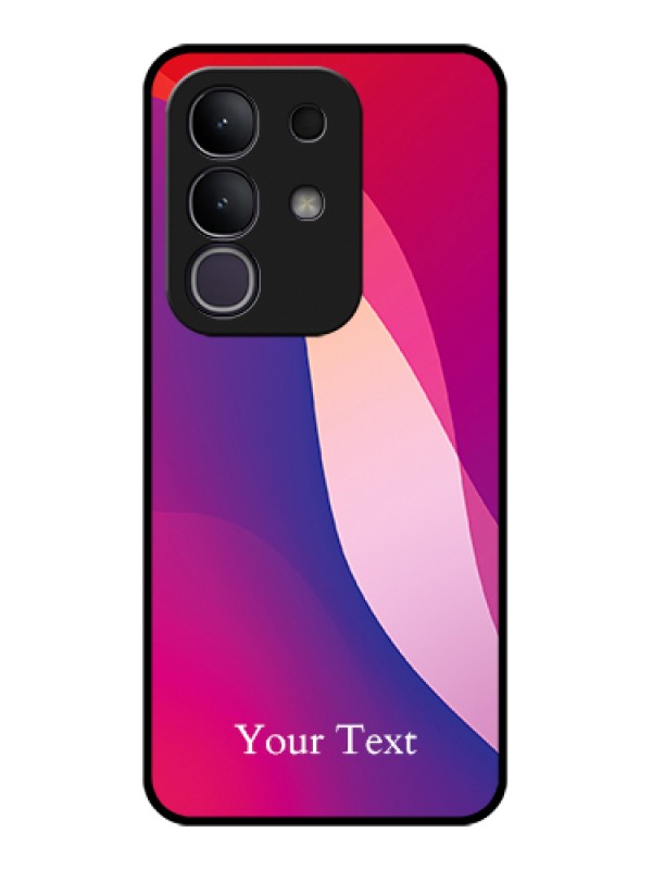 Custom Vivo Y31 Pro 5G Custom Glass Phone Case - Digital Abstract Overlap Design