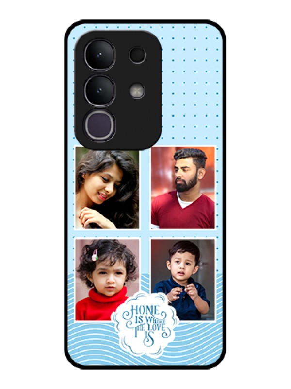 Custom Vivo Y31 Pro 5G Custom Glass Phone Case - Cute Love Quote With 4 Pic Upload Design