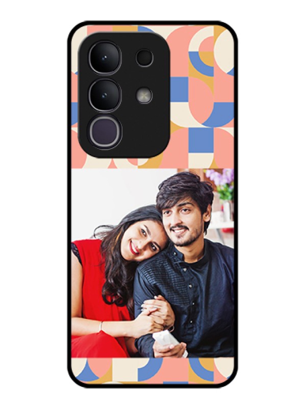 Custom Vivo Y31 Pro 5G Custom Glass Phone Case - Semi - Circle Maze Pattern Design