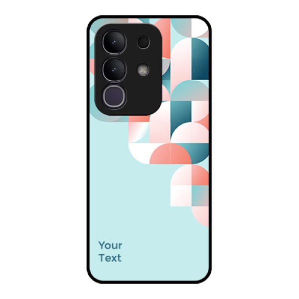 Vivo Y31 Pro 5G Custom Glass Phone Case - Stylish Semi - Circle Pattern Design