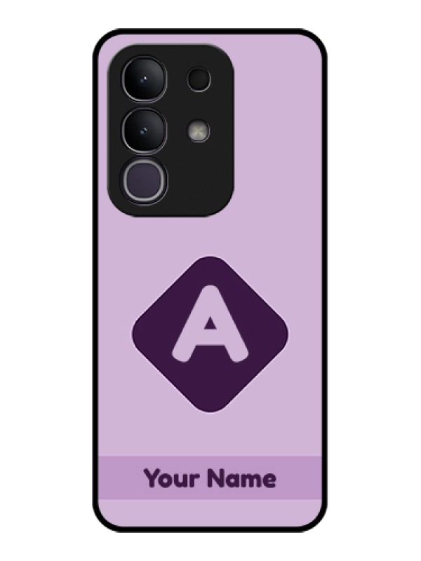 Custom Vivo Y31 Pro 5G Custom Glass Phone Case - Custom Letter In Curved Badge Design