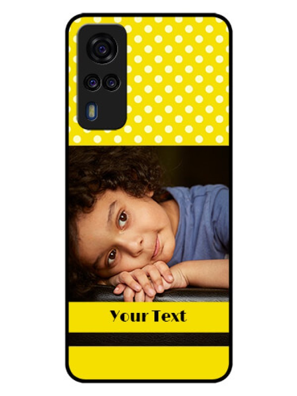 Custom Vivo Y31 Custom Glass Phone Case  - Bright Yellow Case Design