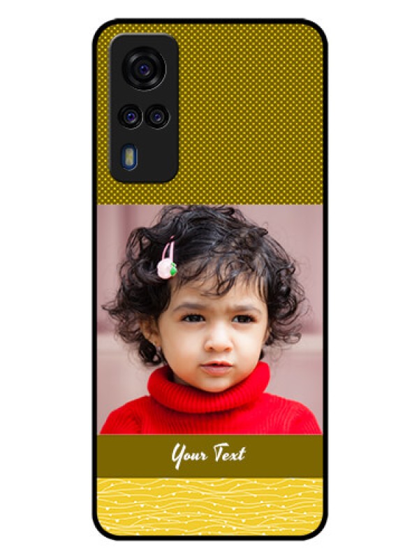 Custom Vivo Y31 Custom Glass Phone Case  - Simple Green Color Design