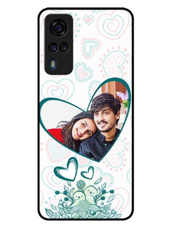 Custom Vivo Y31 Photo Printing on Glass Case  - Premium Couple Design