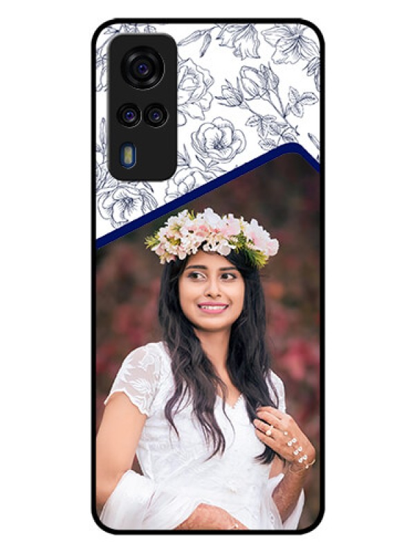 Custom Vivo Y31 Personalized Glass Phone Case  - Premium Floral Design