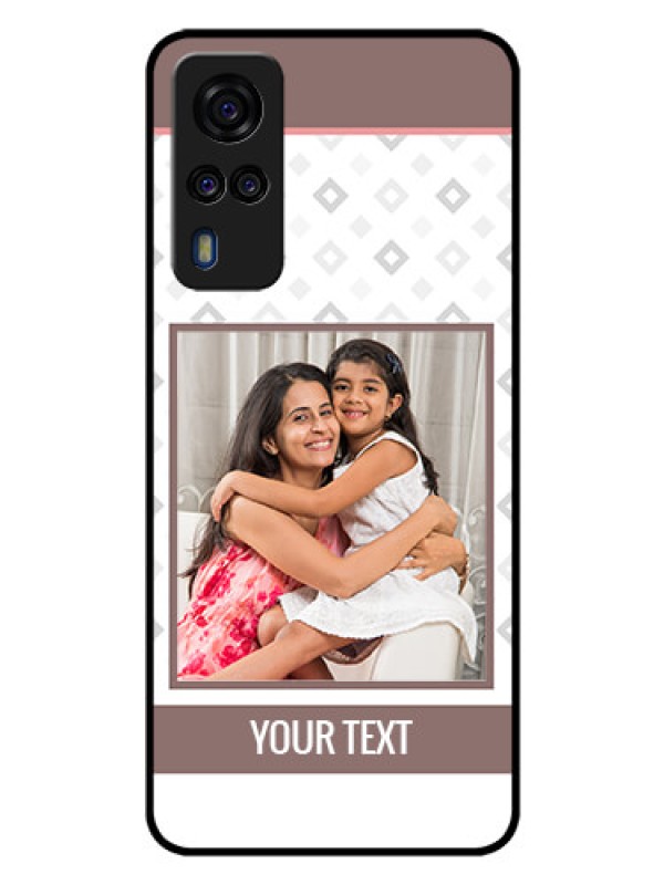 Custom Vivo Y31 Photo Printing on Glass Case  - Simple Diamond Design