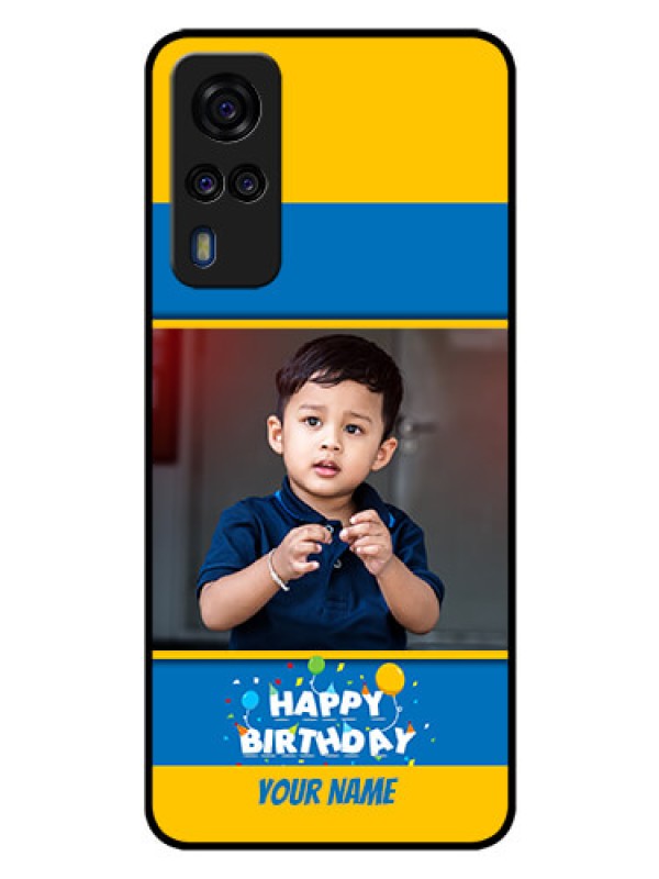 Custom Vivo Y31 Custom Glass Mobile Case  - Birthday Wishes Design