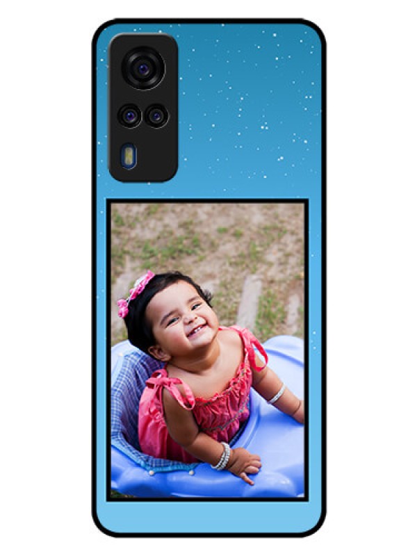 Custom Vivo Y31 Custom Glass Mobile Case  - Wave Pattern Colorful Design