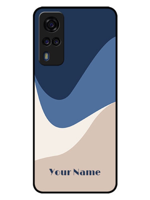 Custom Vivo Y31 Custom Glass Phone Case - Abstract Drip Art Design