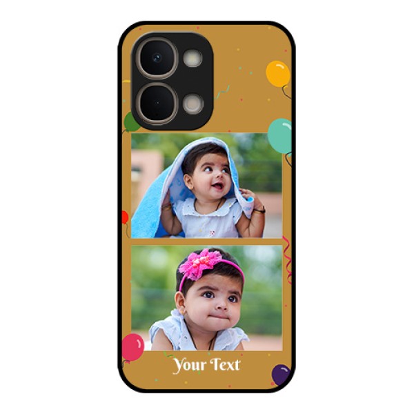 Vivo Y31t 5G Custom Glass Phone Case - Image Holder With Birthday Celebrations Design