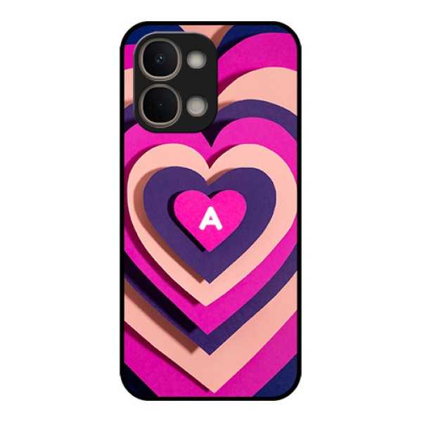 Vivo Y31t 5G Custom Glass Phone Case - Cute Heart Pattern Design Vivo Y31t 5G Custom Glass Phone Case - Cute Heart Pattern Design