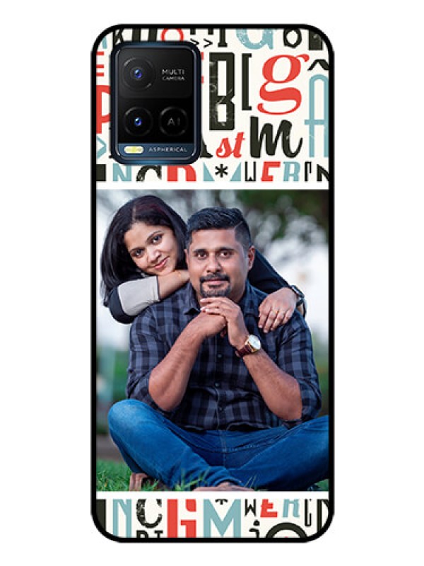 Custom Vivo Y33s Personalized Glass Phone Case - Alphabet Design