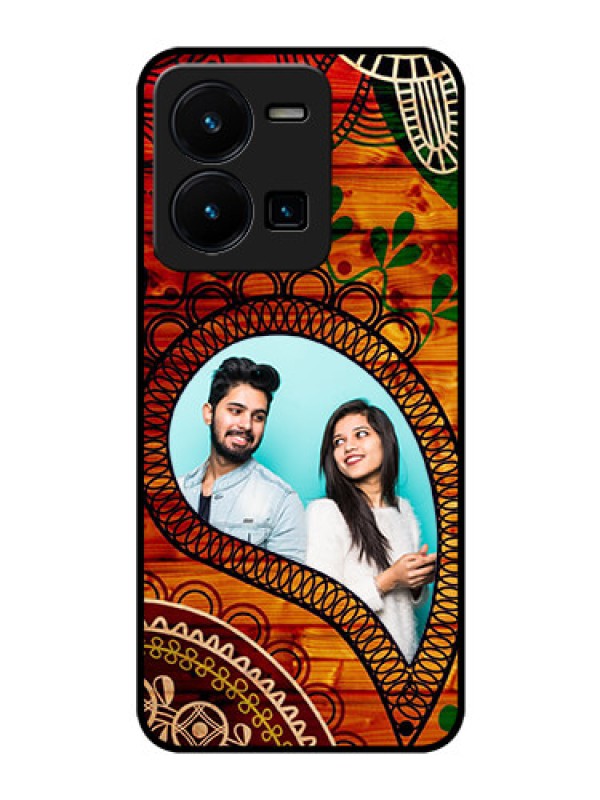 Custom Vivo Y35 Personalized Glass Phone Case - Abstract Colorful Design