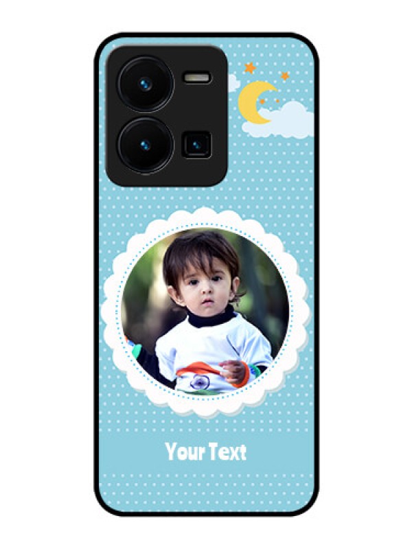 Custom Vivo Y35 Personalised Glass Phone Case - Violet Pattern Design