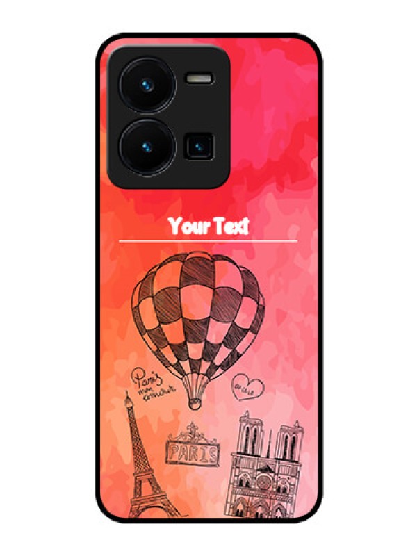 Custom Vivo Y35 Custom Glass Phone Case - Paris Theme Design