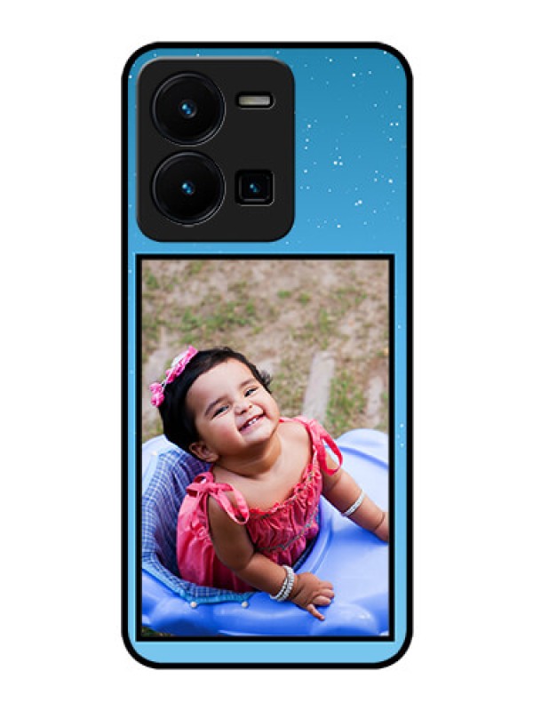 Custom Vivo Y35 Custom Glass Mobile Case - Wave Pattern Colorful Design