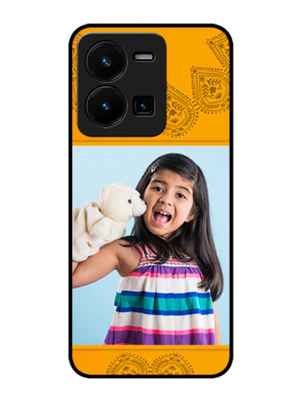 Custom Vivo Y35 Personalized Glass Phone Case - Photo Wedding Design