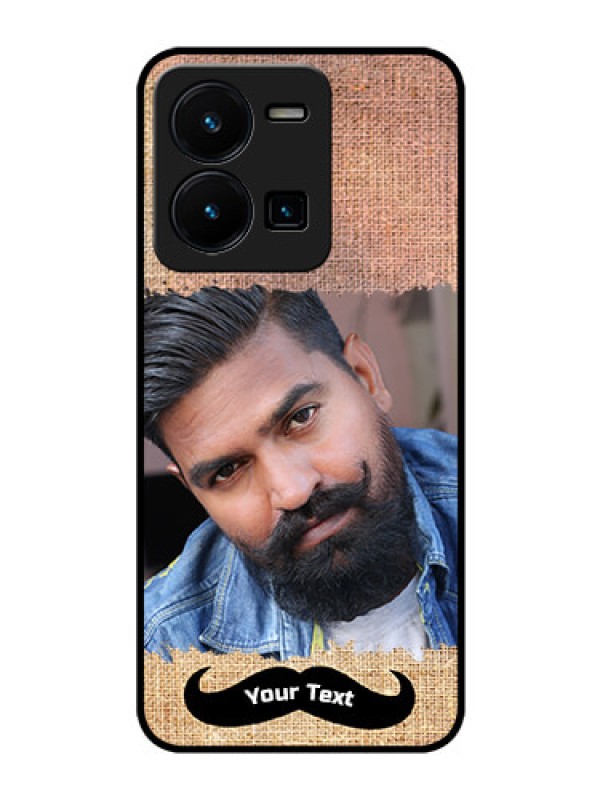 Custom Vivo Y35 Personalized Glass Phone Case - with Texture Design