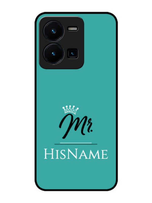 Custom Vivo Y35 Custom Glass Phone Case Mr with Name