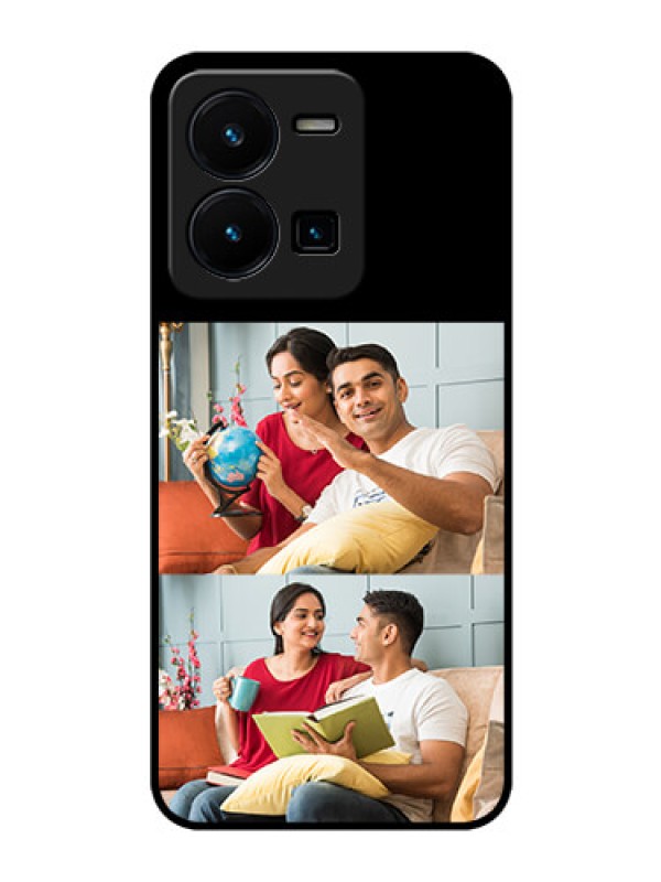 Custom Vivo Y35 2 Images on Glass Phone Cover