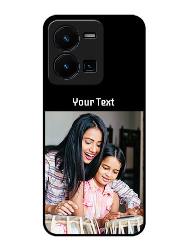 Custom Vivo Y35 Photo with Name on Glass Phone Case