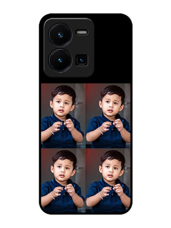 Custom Vivo Y35 4 Image Holder on Glass Mobile Cover