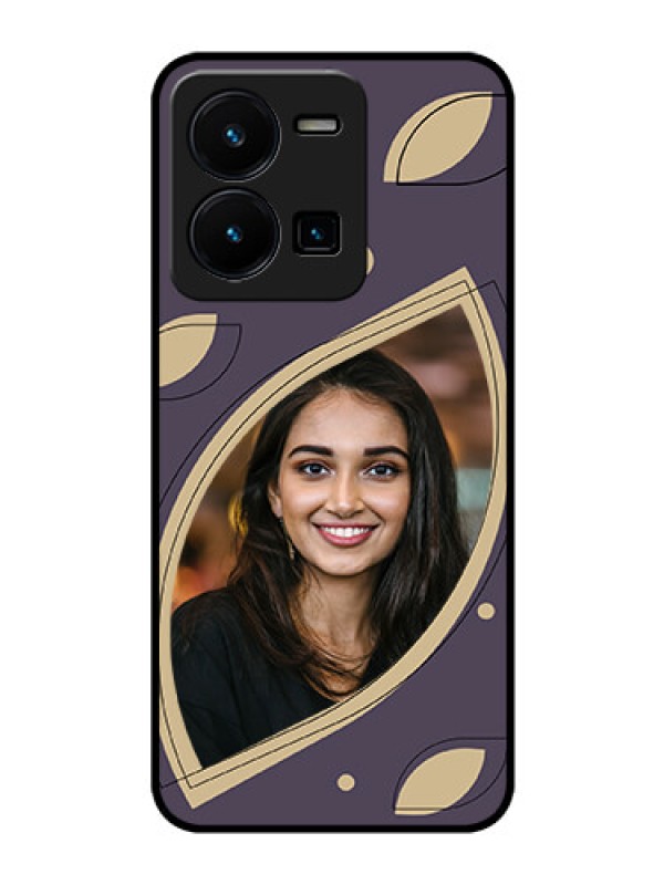 Custom Vivo Y35 Custom Glass Mobile Case - Falling Leaf Design