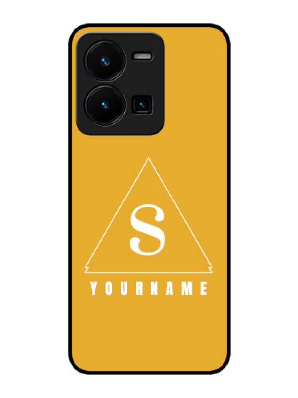 Custom Vivo Y35 Personalized Glass Phone Case - simple triangle Design