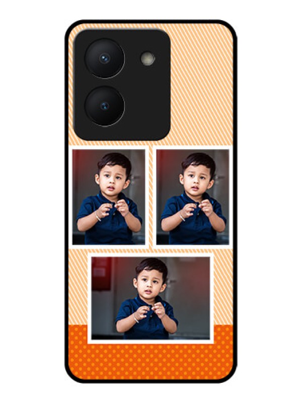 Custom Vivo Y36 Photo Printing on Glass Case - Bulk Photos Upload Design