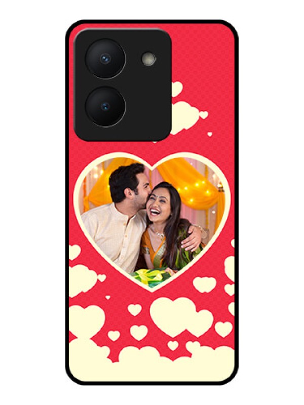 Custom Vivo Y36 Custom Glass Mobile Case - Love Symbols Phone Cover Design