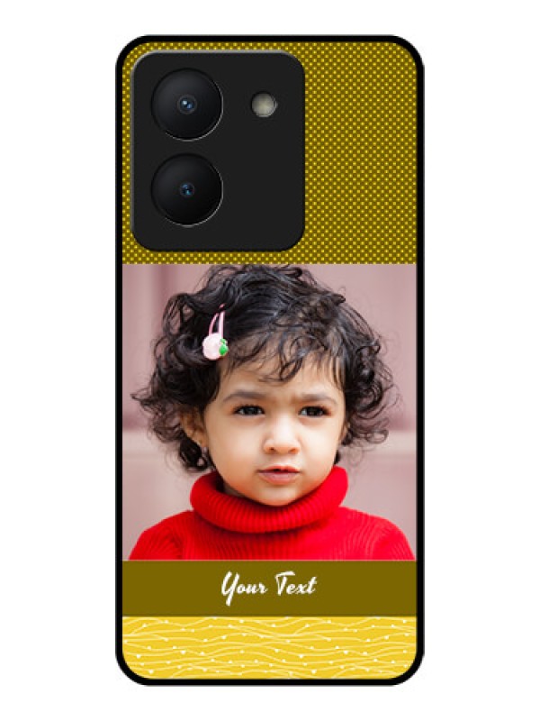 Custom Vivo Y36 Custom Glass Phone Case - Simple Green Color Design