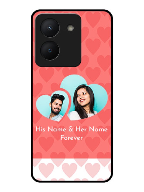 Custom Vivo Y36 Personalized Glass Phone Case - Couple Pic Upload Design
